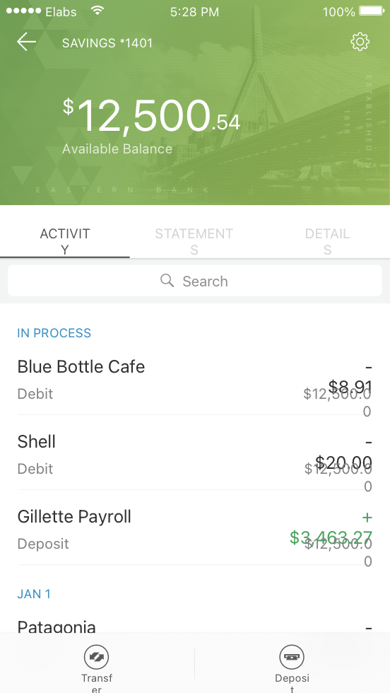 Eastern Bank Account Management
