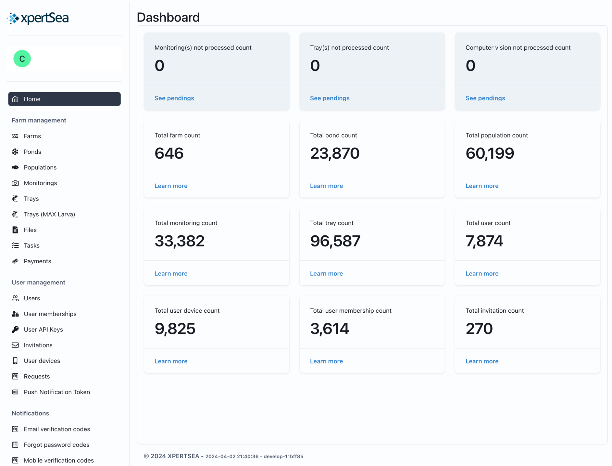 XpertSea Aquaculture Platform