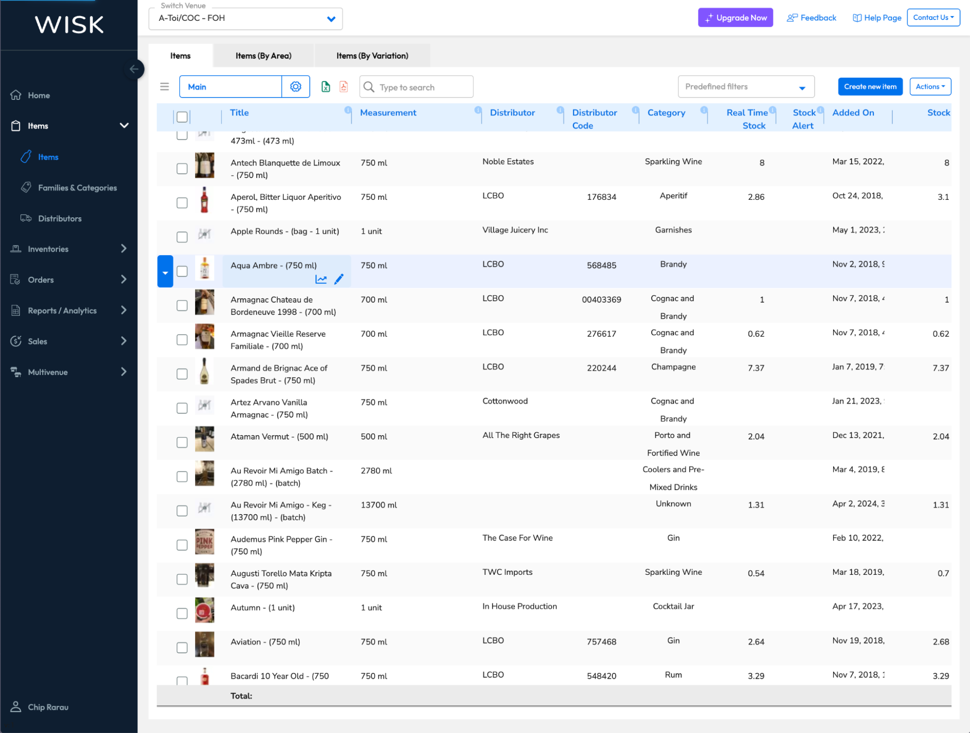 WISK Platform Dashboard